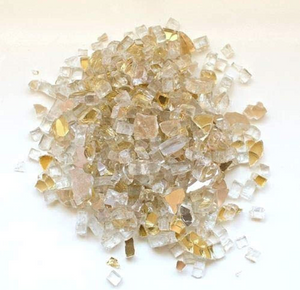 1/2" Champagne Reflective Fireglass - 5lbs - AMANTII