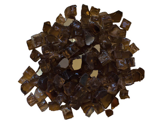 1/2" Light Brown Reflective Fireglass - 5lbs - AMANTII