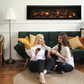 Panorama Deep & Extra Tall Full View Smart Indoor /Outdoor Built-in Electric Fireplace  - AMANTII