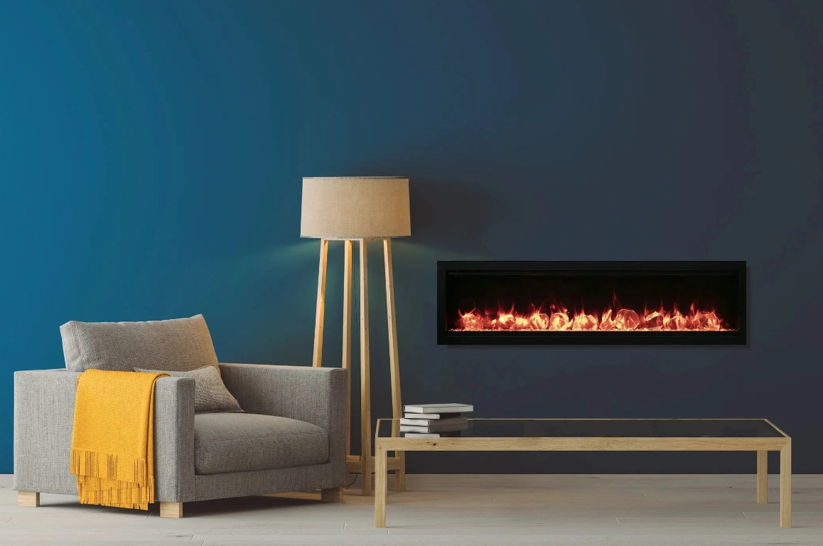 Symmetry Smart Indoor / Outdoor Built In Electric Fireplace - AMANTII