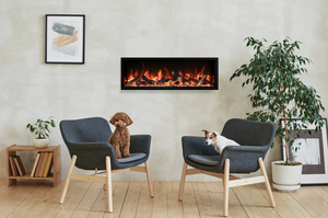 Symmetry Xtra Tall Bespoke Smart Indoor / Outdoor Built In Electric Fireplace - AMANTII