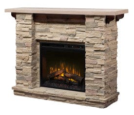 Dimplex Electric Fireplace Mantel Dimplex - Featherston Mantel in stone-look finish with solid wood details - X-DM26-1152LR(mantel only)