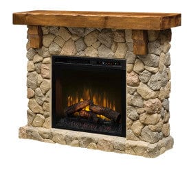 Dimplex Electric Fireplace Mantel Dimplex - Fieldstone mantel in stone-look finish with solid wood details - X-SSE-ST-9040(mantel only)