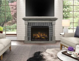 Dimplex Electric Fireplace Mantel Dimplex - Royce Mantel in Smoke Stack grey finish - X-DM28-1924SK(mantel only)