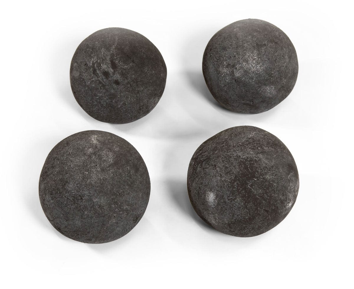 Grand Canyon Gas Logs Cannon Ball 2" - 12 PC Set / Black Vented Contemporary Cannon Balls By Grand Canyon Gas Logs CB2-12-B