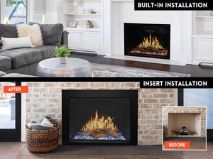 Modern Flames Built In Electric Fireplace Modern Flames - Orion Traditional Heliovision Fireplace 26" - 54" (Built-in/ Clean Face & Electric Insert)