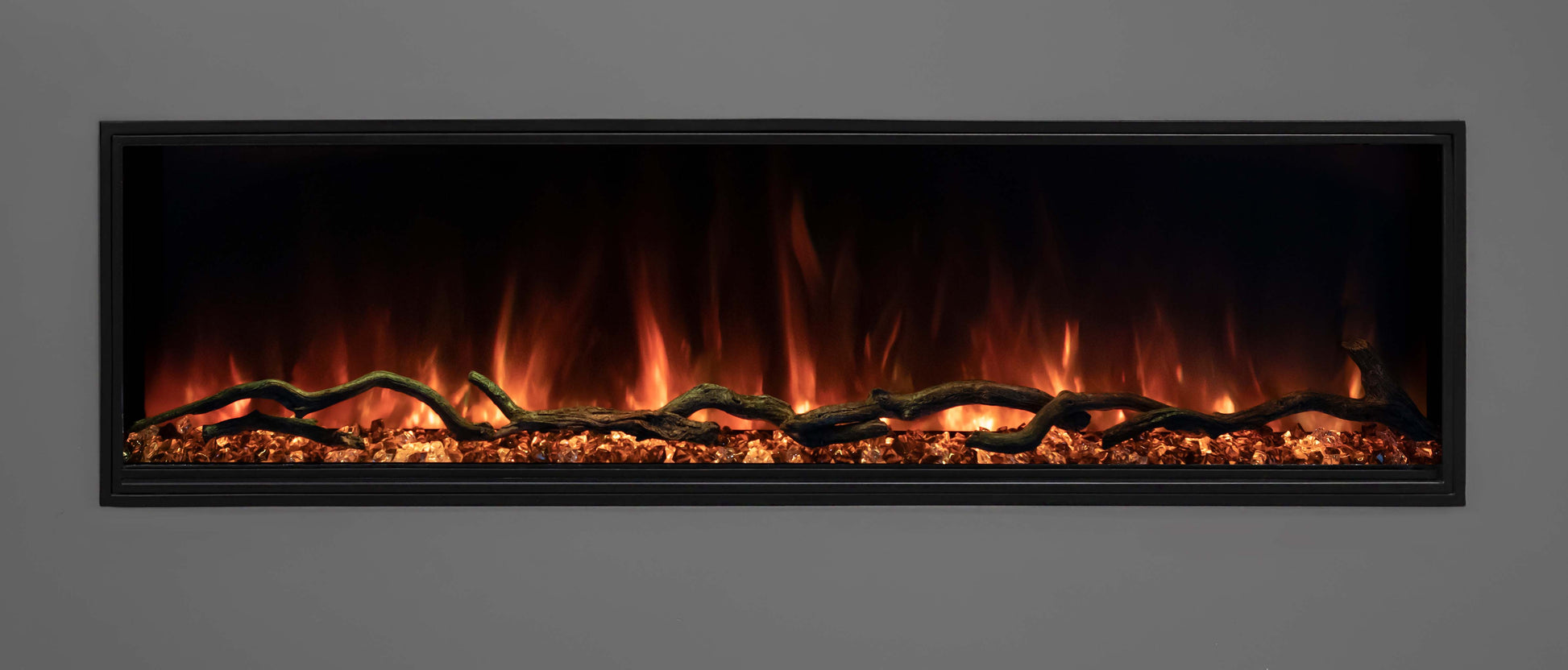 Modern Flames Electric Fireplace ModernFlames - Landscape PRO Slim Built-In Electric Fireplace - App-Based Controls - Premium Media