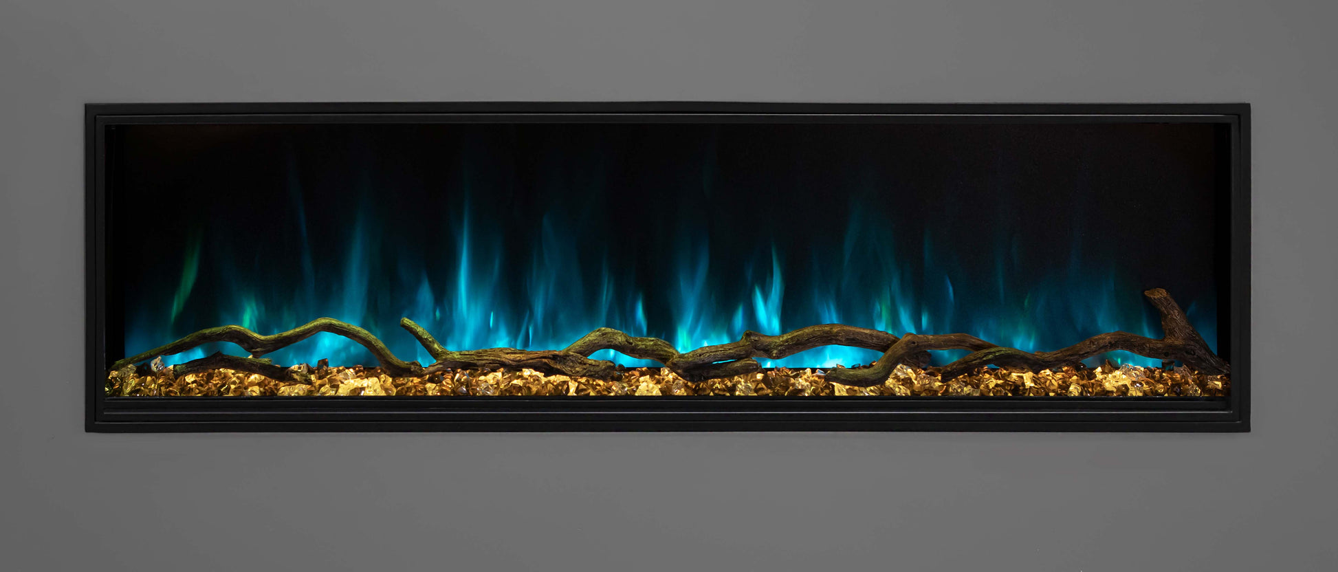 Modern Flames Electric Fireplace ModernFlames - Landscape PRO Slim Built-In Electric Fireplace - App-Based Controls - Premium Media