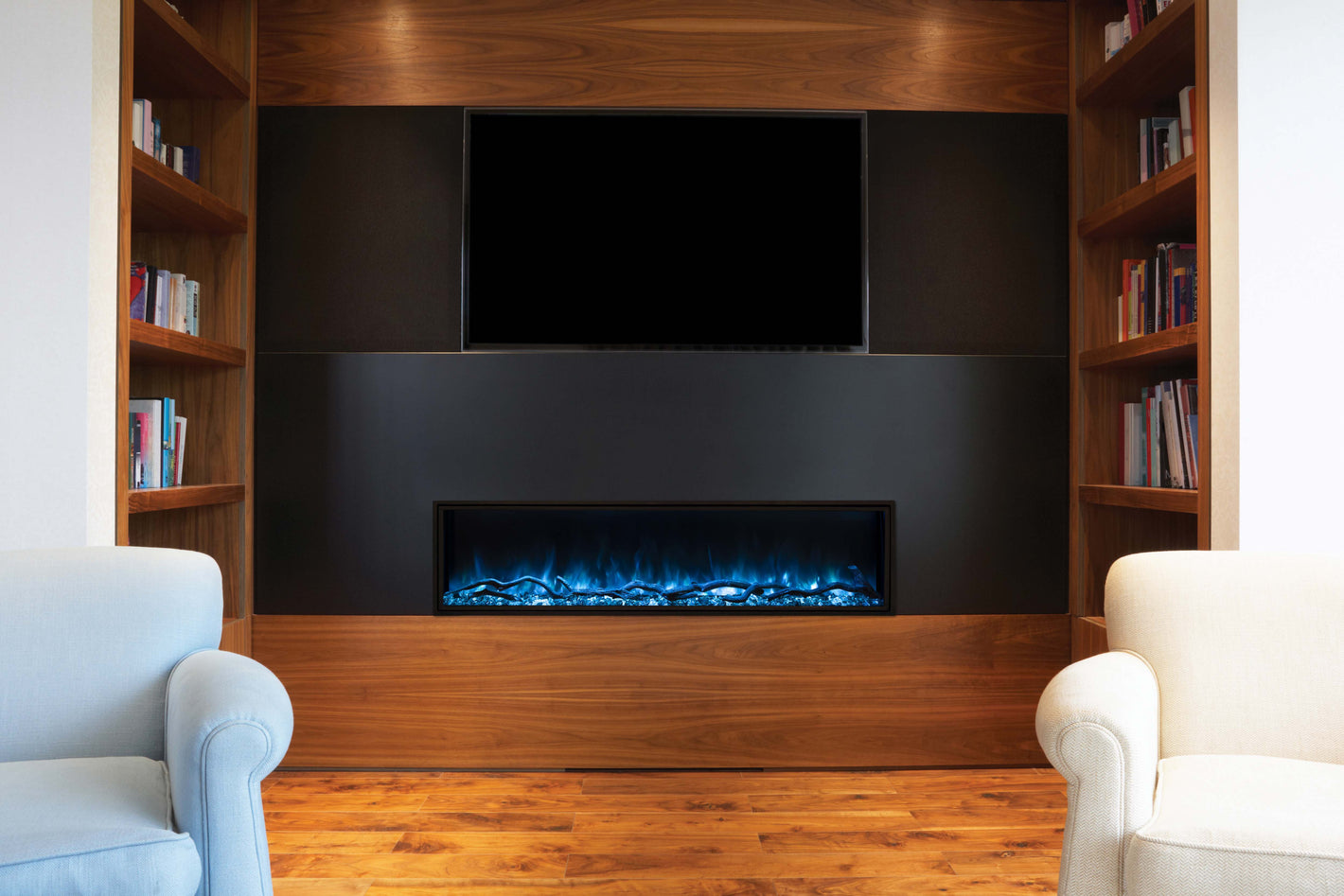 Modern Flames Electric Fireplace ModernFlames - Landscape PRO Slim Built-In Electric Fireplace - App-Based Controls - Premium Media