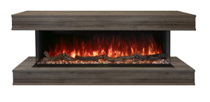 Modern Flames Wall Mount Cabinet Modern Flames - Driftwood Grey Wall Mount Cabinet For Landscape Pro Multi LPM-4416 Electric Fireplace WMC-44LPM-DW