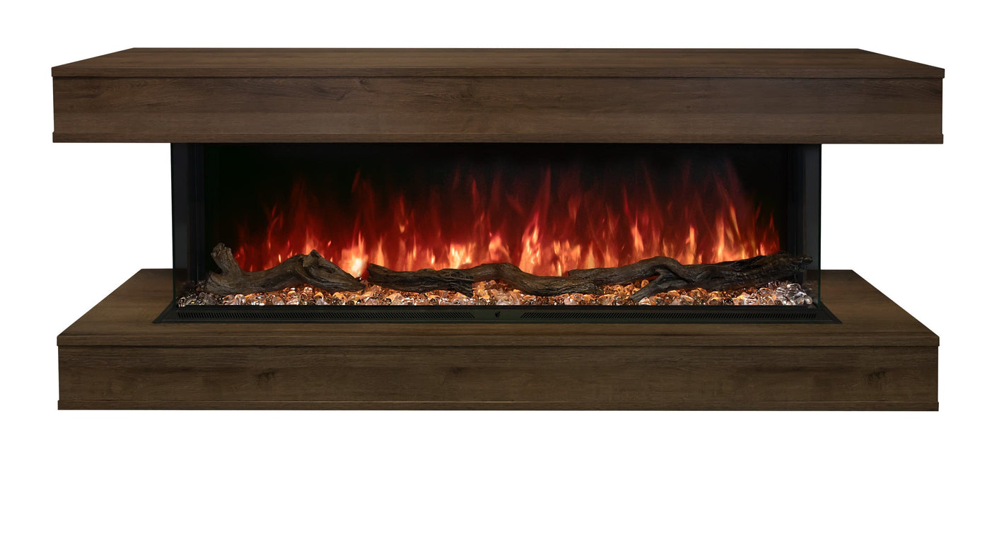 Modern Flames Wall Mount Cabinet Modern Flames - Weathered Walnut Wall Mount Cabinet For Landscape Pro Multi LPM-4416 Electric Fireplace WMC-44LPM-WW