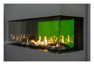 Sierra Flame Gas Fireplace Sierra Flame Lyon - 4 Sided See Through Gas Fireplace - NG LYON-48-NG