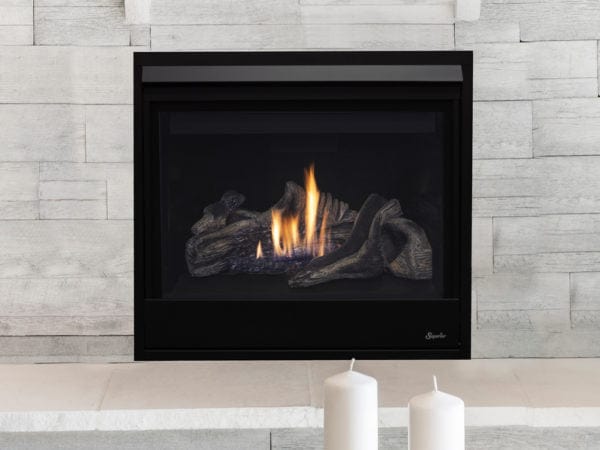 Superior Direct-Vent Fireplace Superior - DRC3045 45" Contemporary Direct Vent, Elec, Top/Rear - Natural Gas - DRC3045DEN-B DRC3045DEN-B