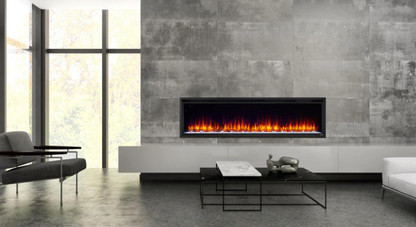 60" Allusion Recessed Linear Electric Fireplace - BK-ALL60-BK - SIMPLIFIRE