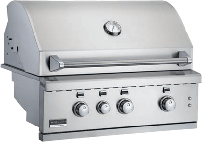 34" Stainless Built-in Gas BBQ Grill - 3 Bow Tie burners - 18,000 BTUs each - Designed to Fit BBQ Island or BBQ Cart - BROILMASTER