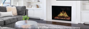 The Orion Traditional Heliovision Fireplace in Sizes 26" to 54", featuring Built-in, Clean Face, and Electric Insert Options- MODERN FLAMES