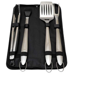 4-Piece Tool Kit (tongs, basting brush, spatula, & meat fork in nylon case) - TK-1 - AMERICAN OUTDOOR GRILL